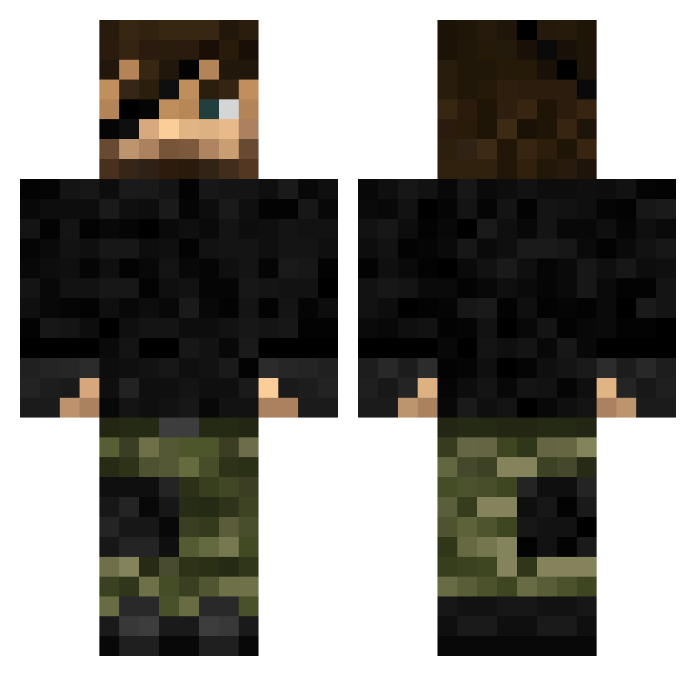 fx8800 Minecraft skin, front and back view