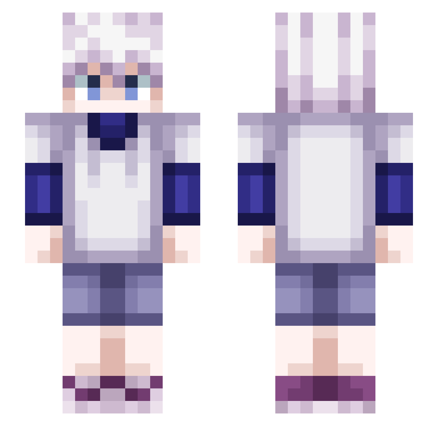 SupremeRailways Minecraft skin, front and back view