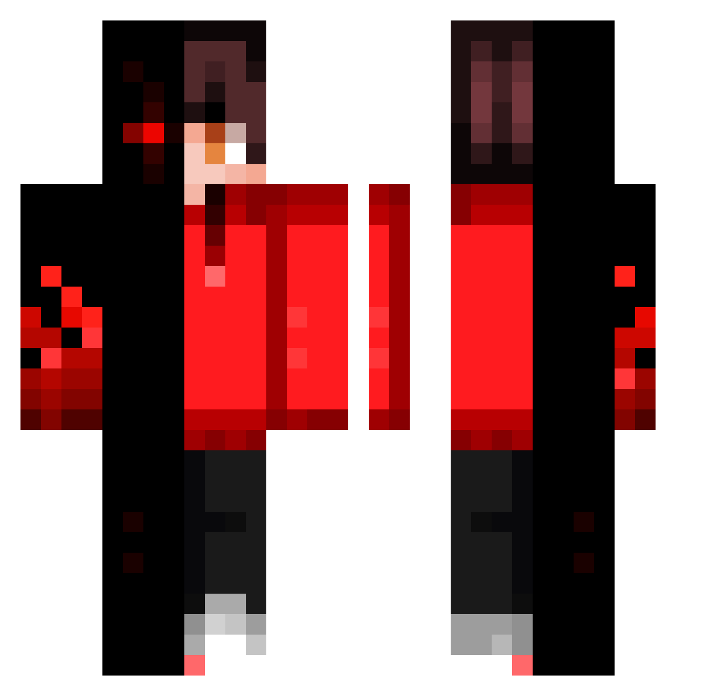DSONTTHEALMIGHTY Minecraft skin, front and back view