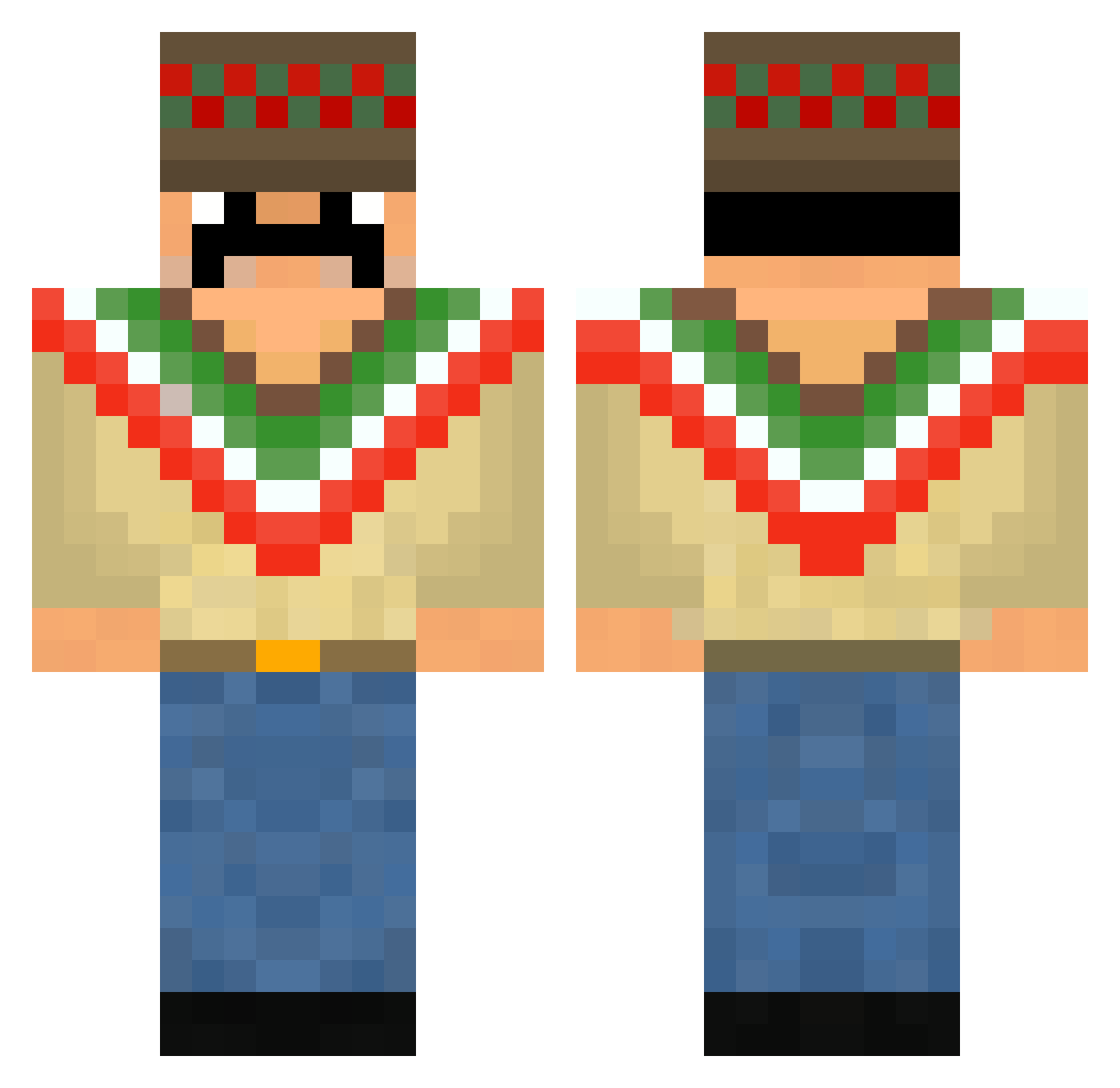itzz_pterodaktyl Minecraft skin, front and back view