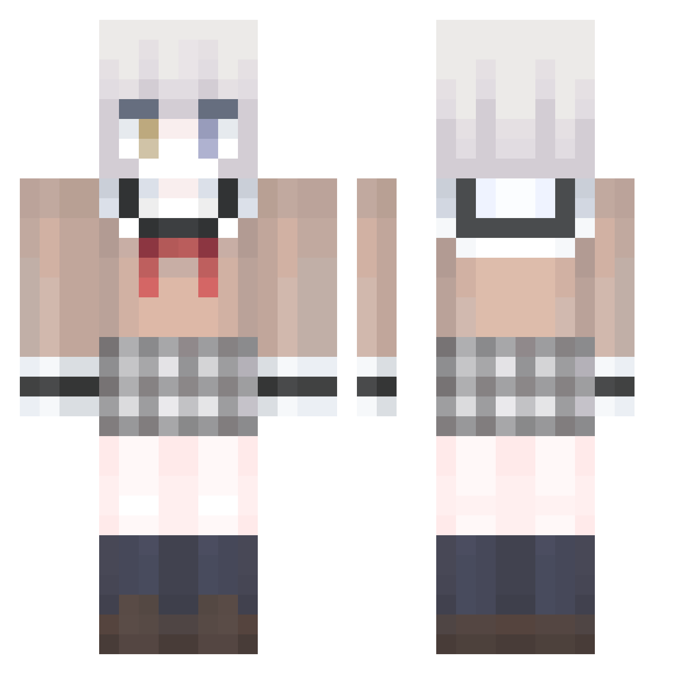 c1ear07 Minecraft skin, front and back view