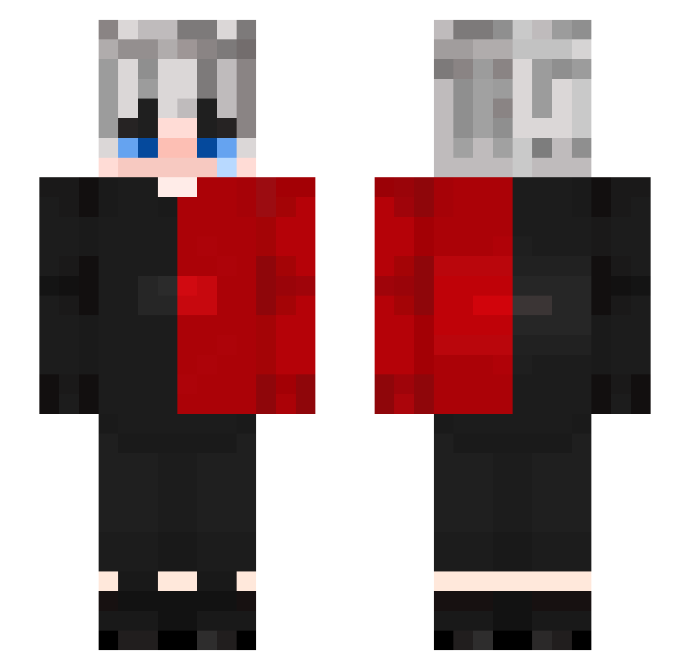 Dilis Minecraft skin, front and back view