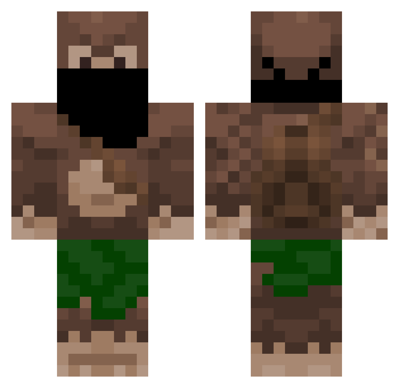 Luffy_0605 Minecraft skin, front and back view