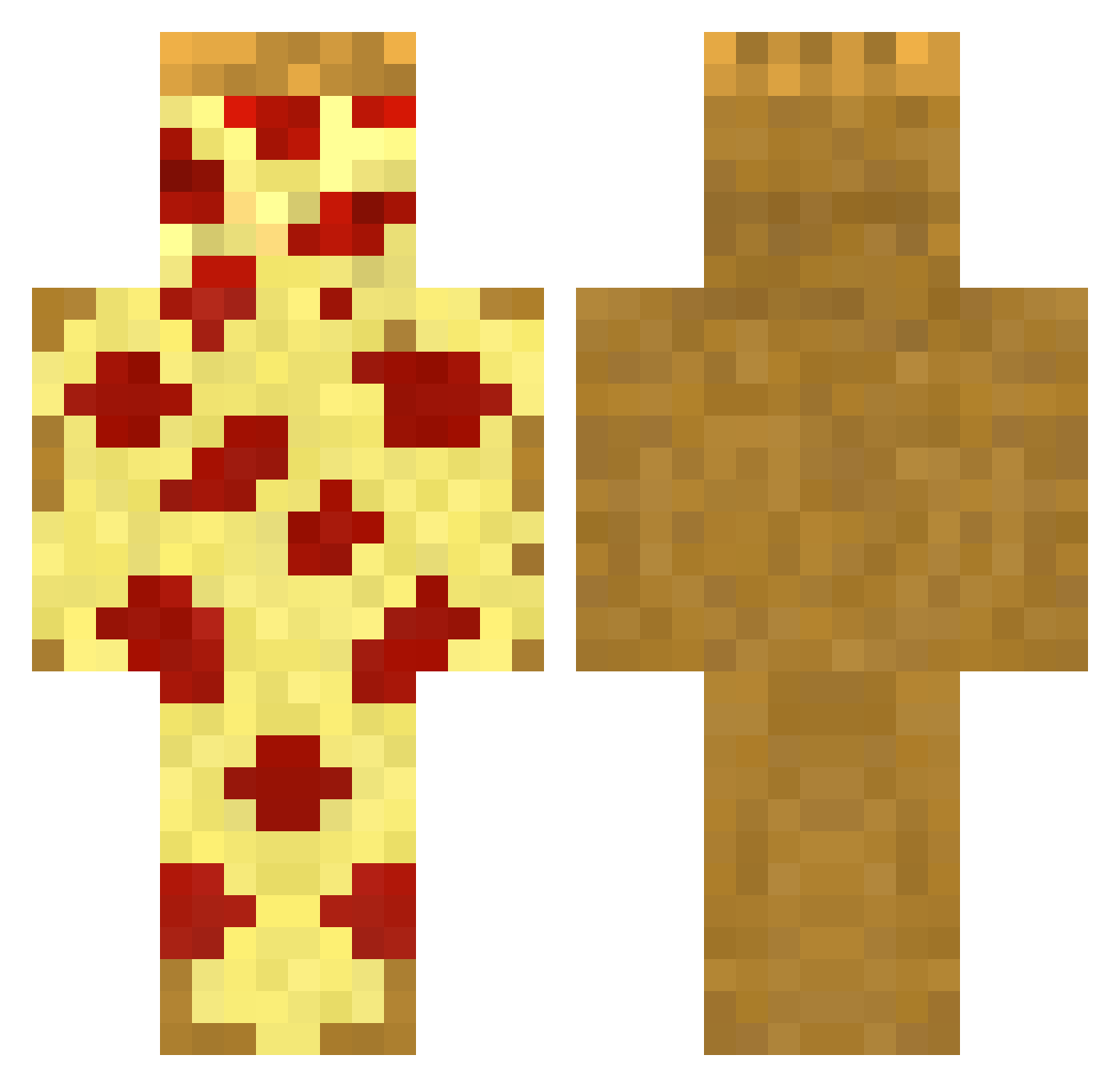 ThermoChemist Minecraft skin, front and back view