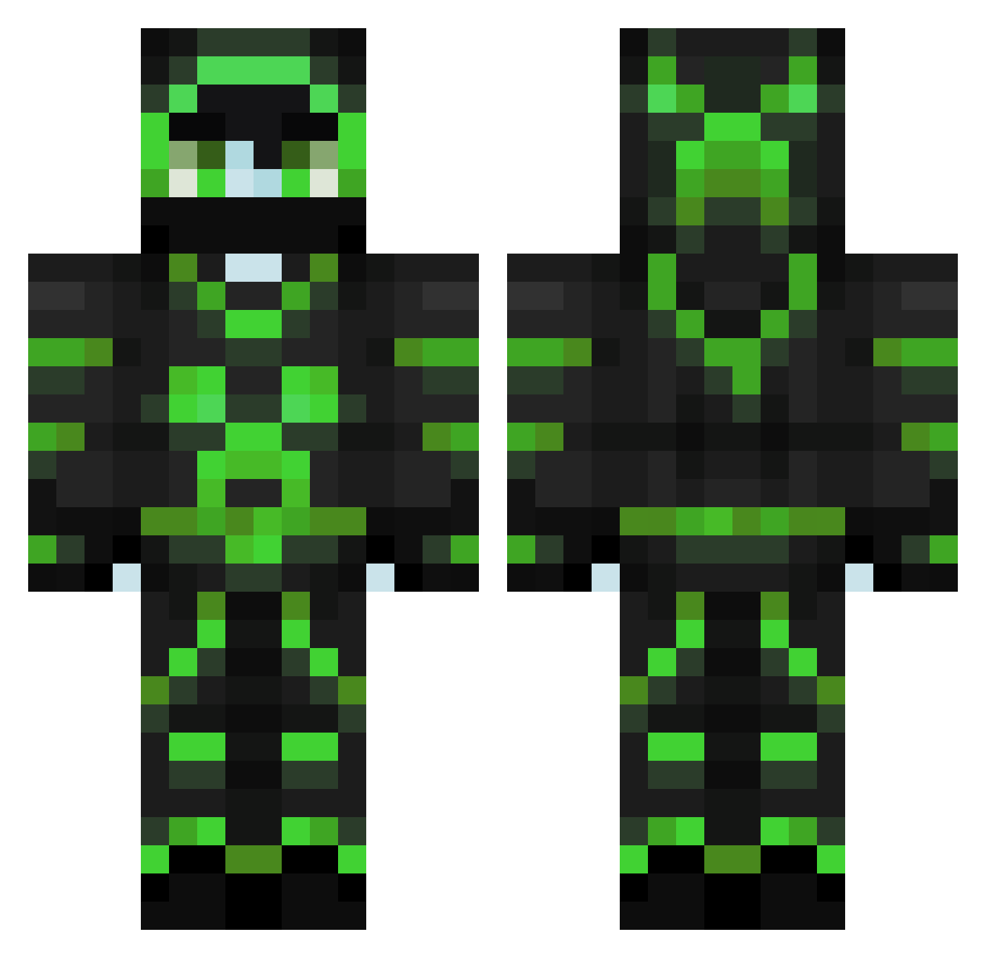 zEtooYT Minecraft skin, front and back view