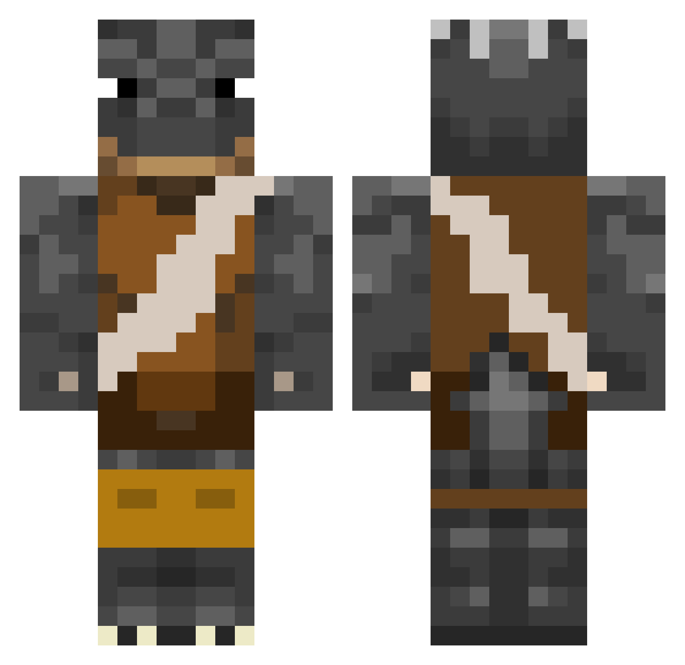 lConker Minecraft skin, front and back view