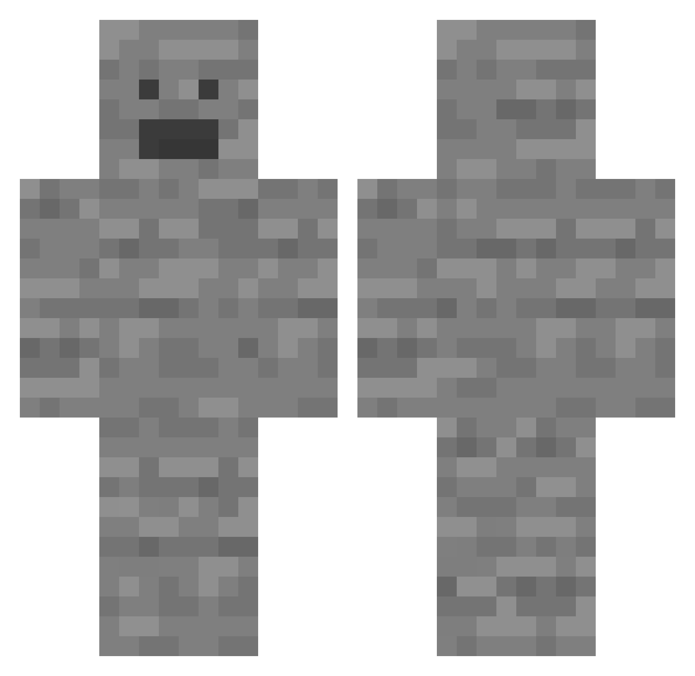 Mangsil2 Minecraft skin, front and back view