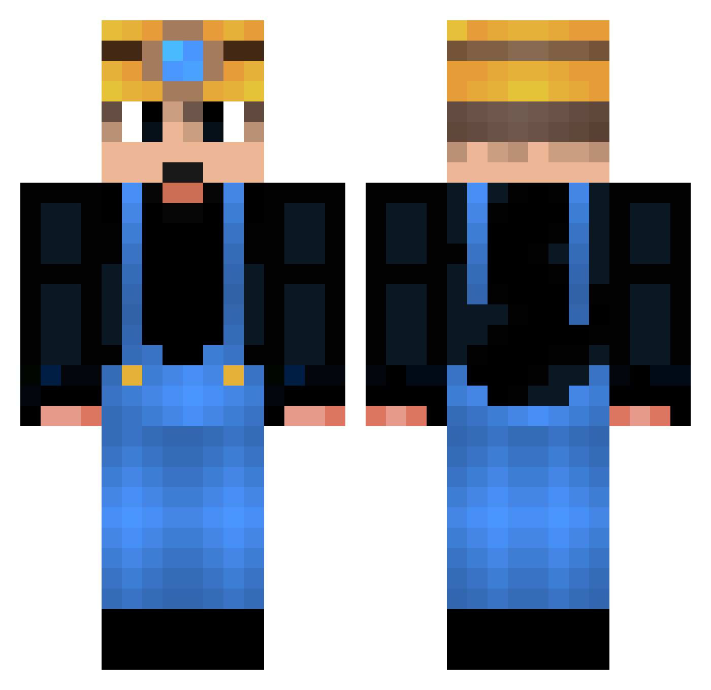 pedroaleonel Minecraft skin, front and back view