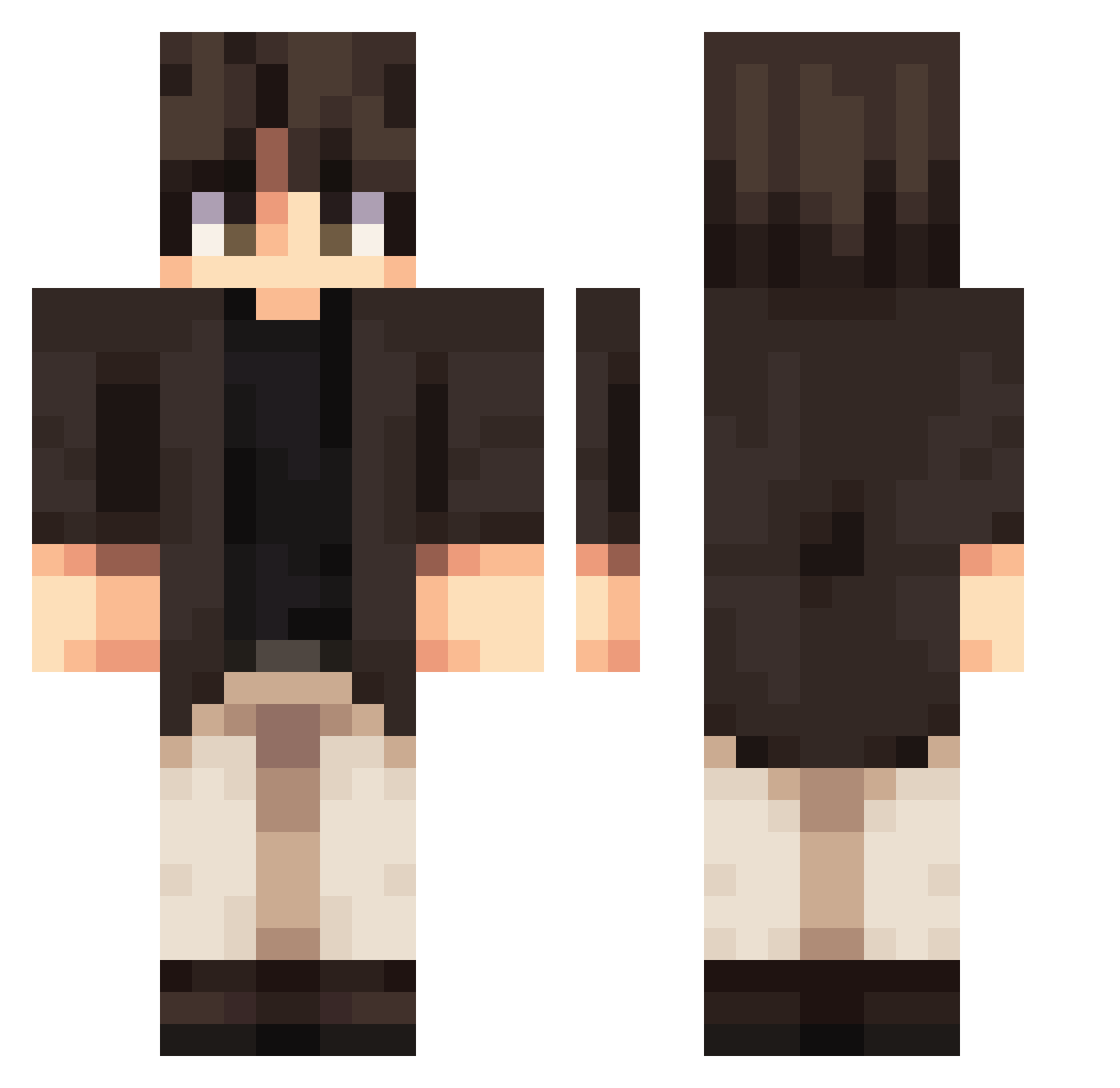_Edward19 Minecraft skin, front and back view