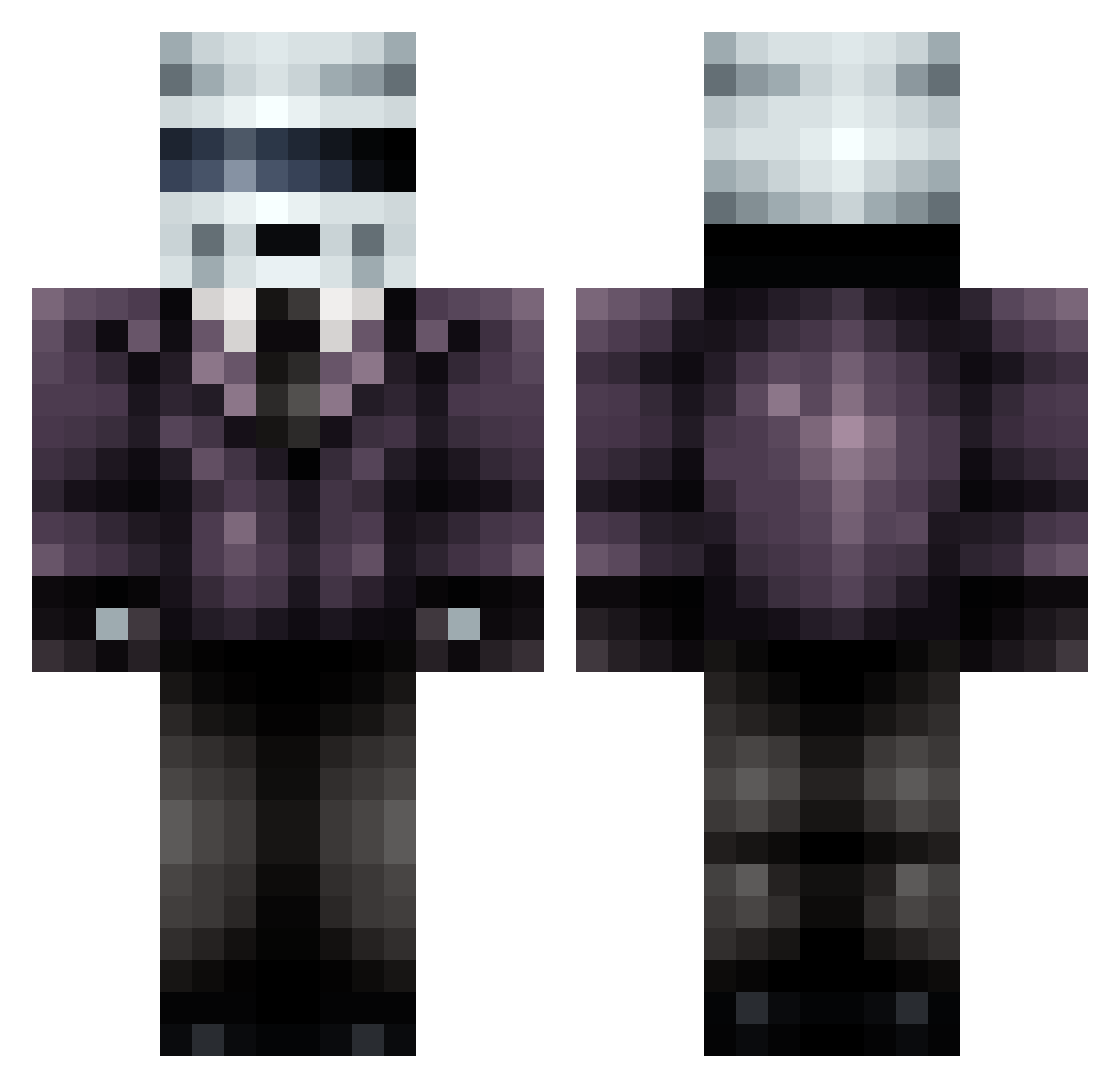 Terinon Minecraft skin, front and back view