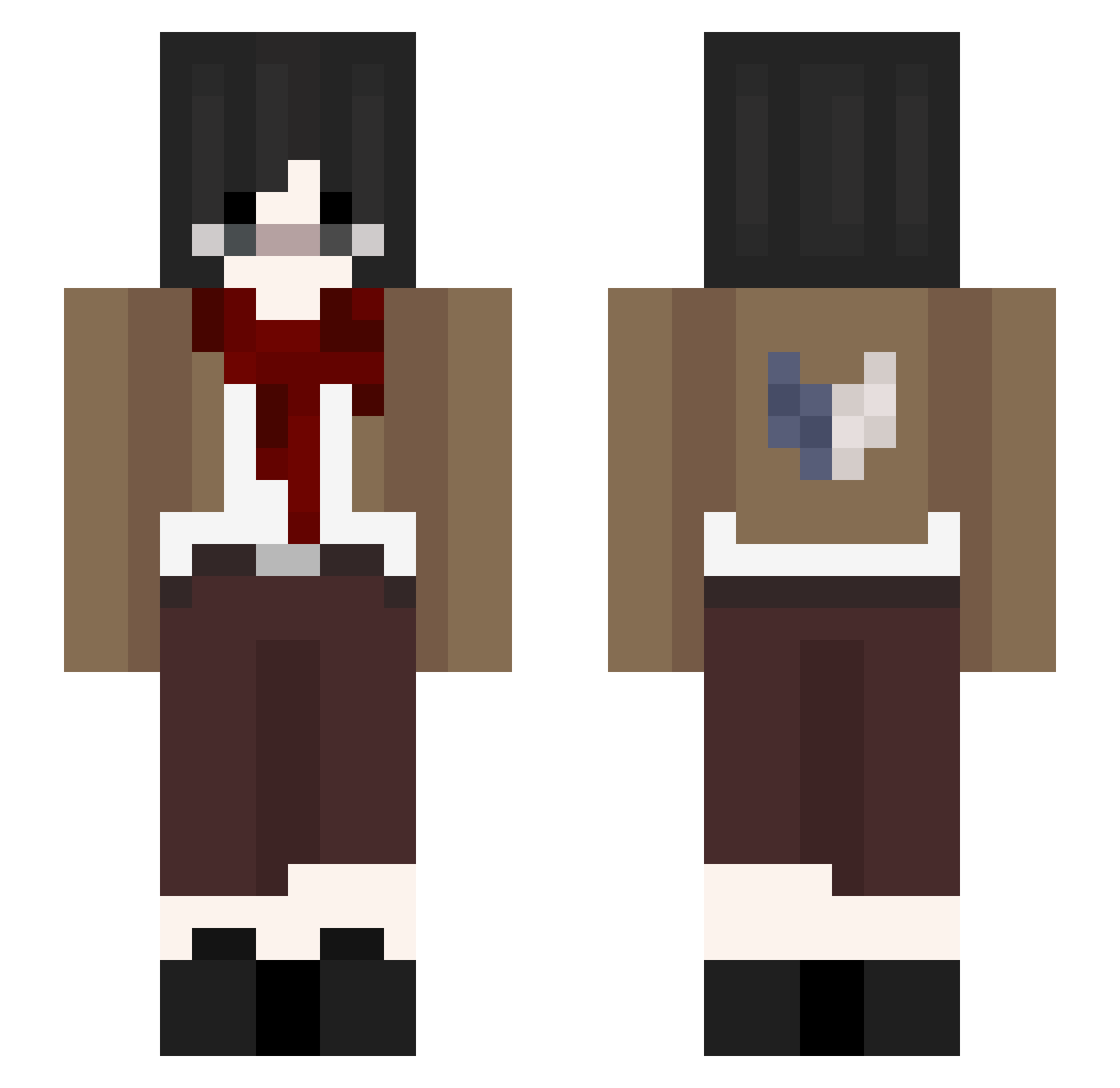 annlxx Minecraft skin, front and back view