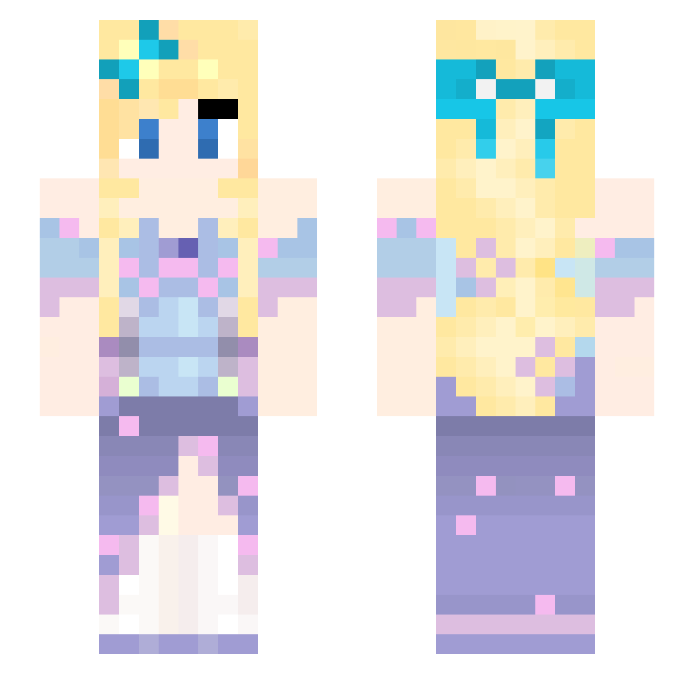 yssycsy Minecraft skin, front and back view