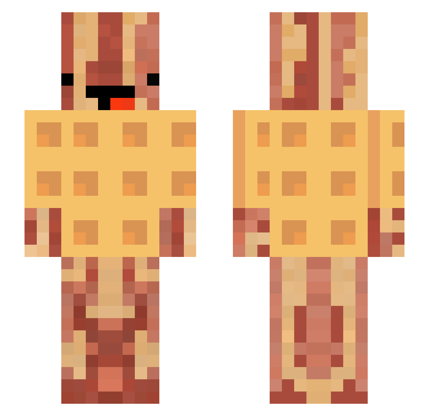 Shroukieee Minecraft skin, front and back view