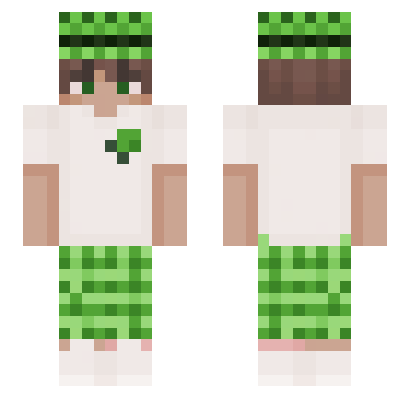 Rony1652 Minecraft skin, front and back view