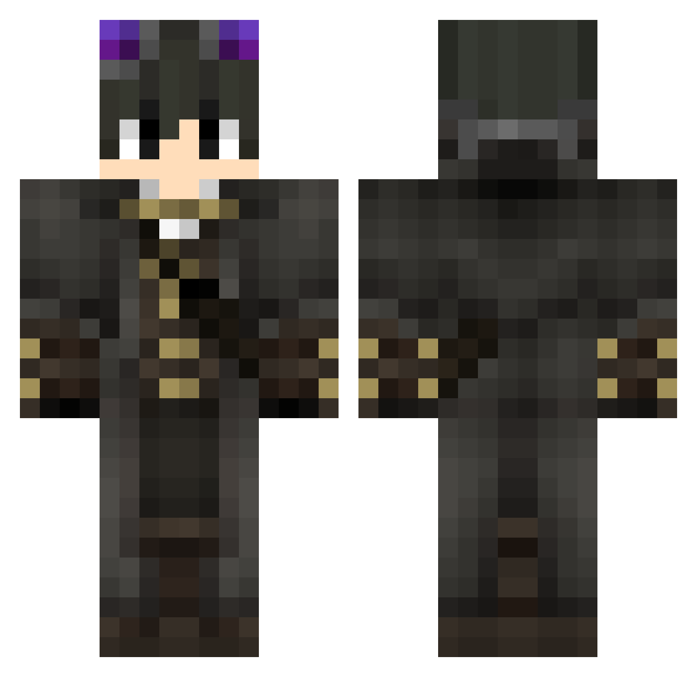 Ryutaro_ofc Minecraft skin, front and back view