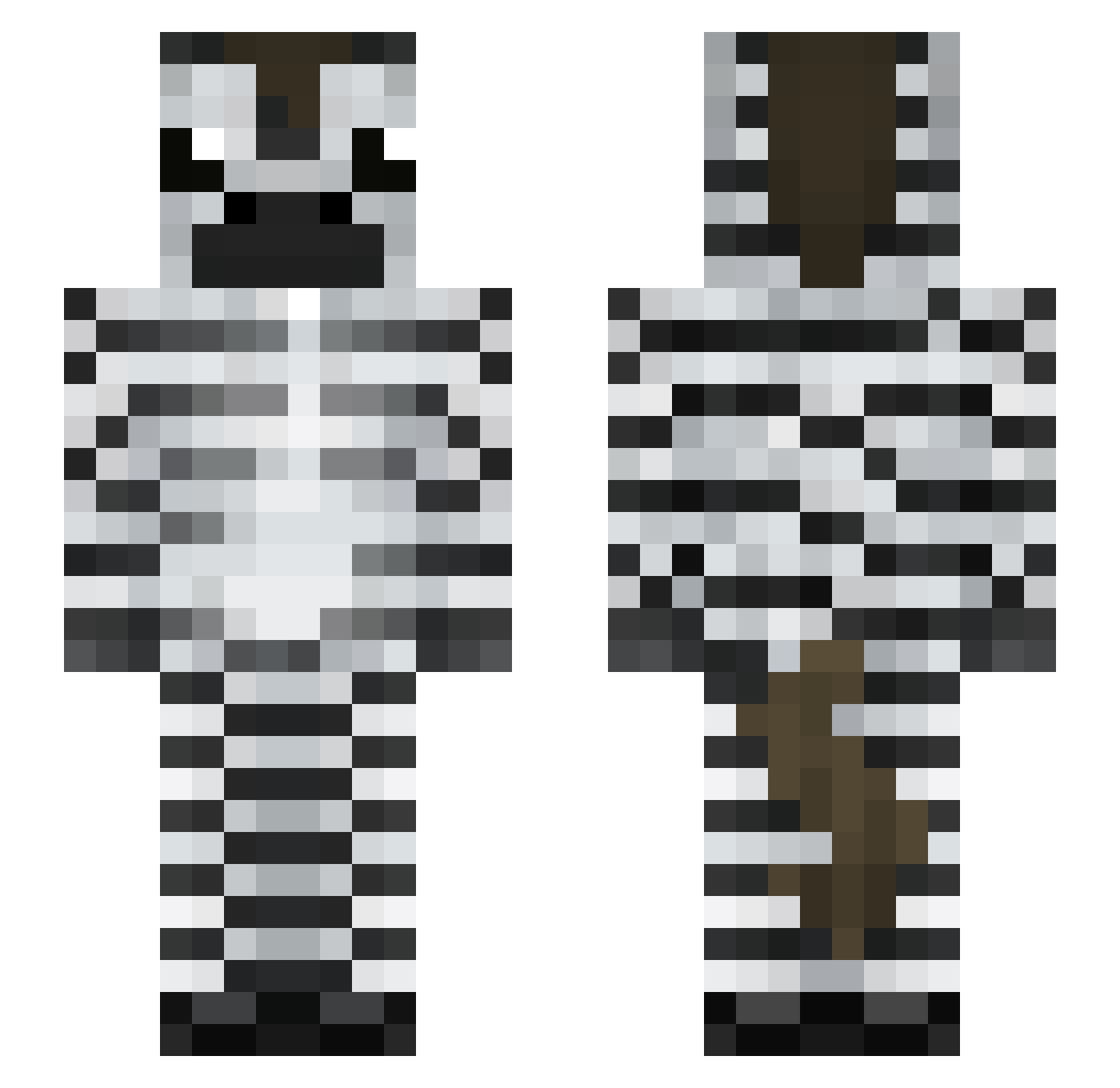 itzzadip Minecraft skin, front and back view