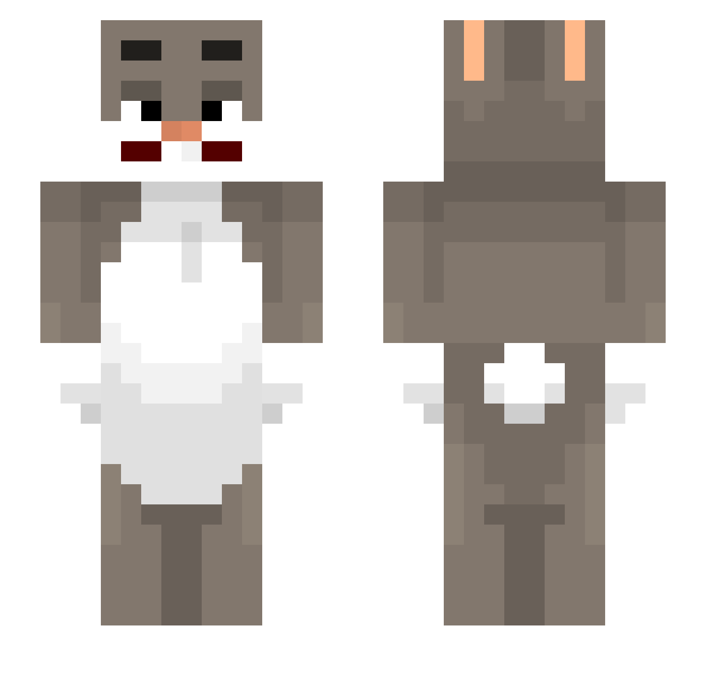 herbertr Minecraft skin, front and back view
