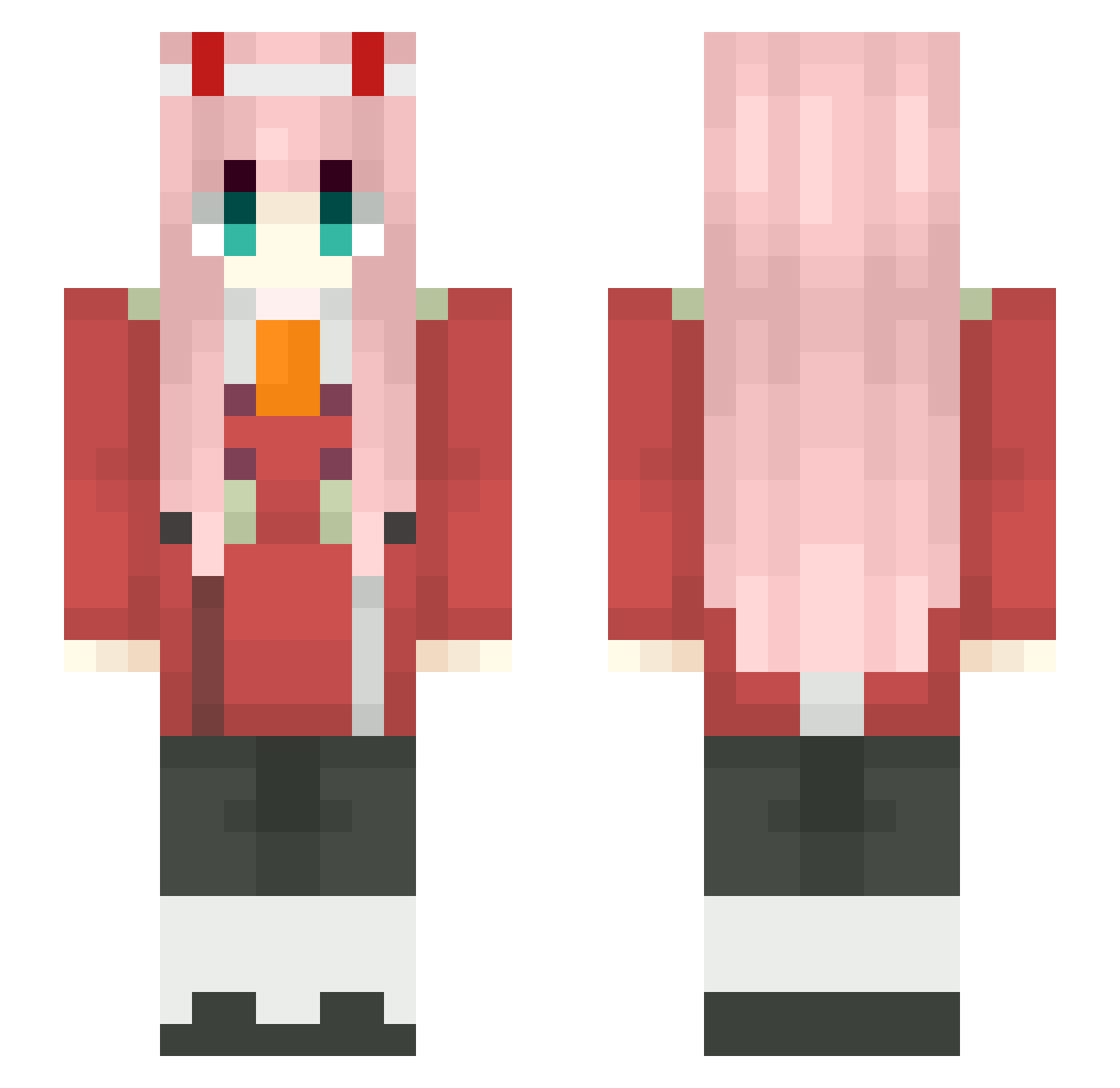 SnownDer_ Minecraft skin, front and back view