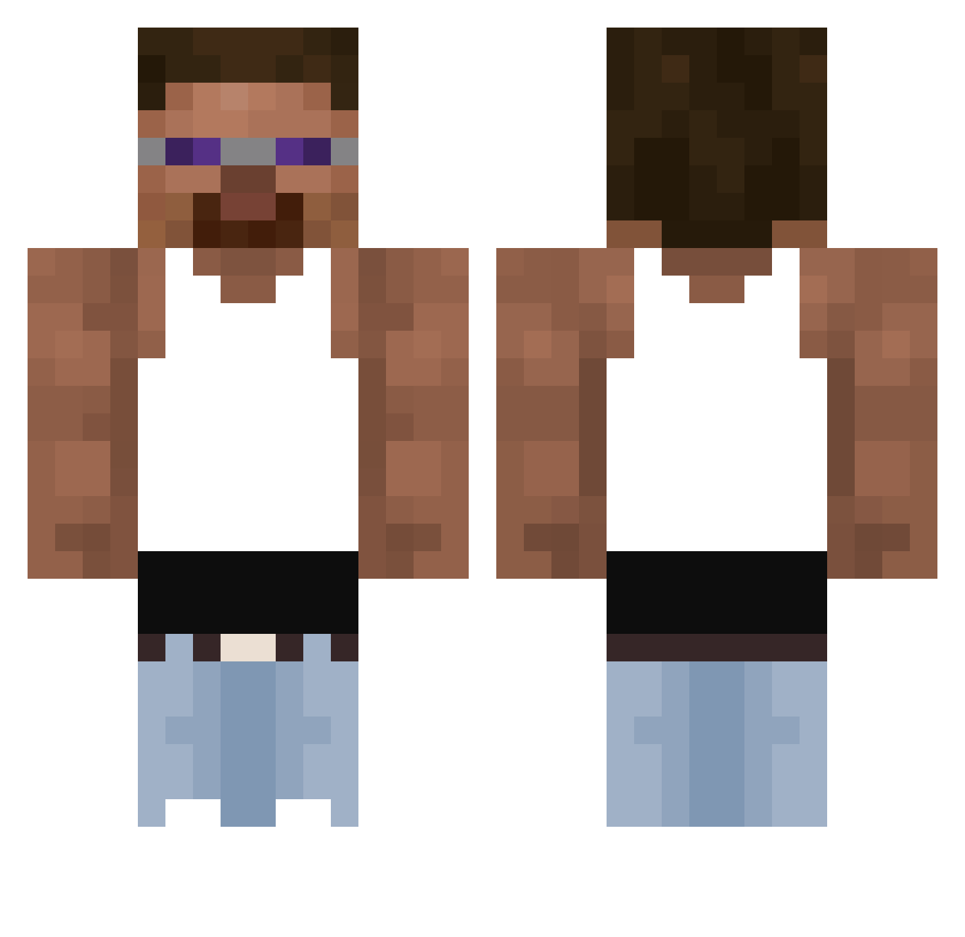 skowerv Minecraft skin, front and back view