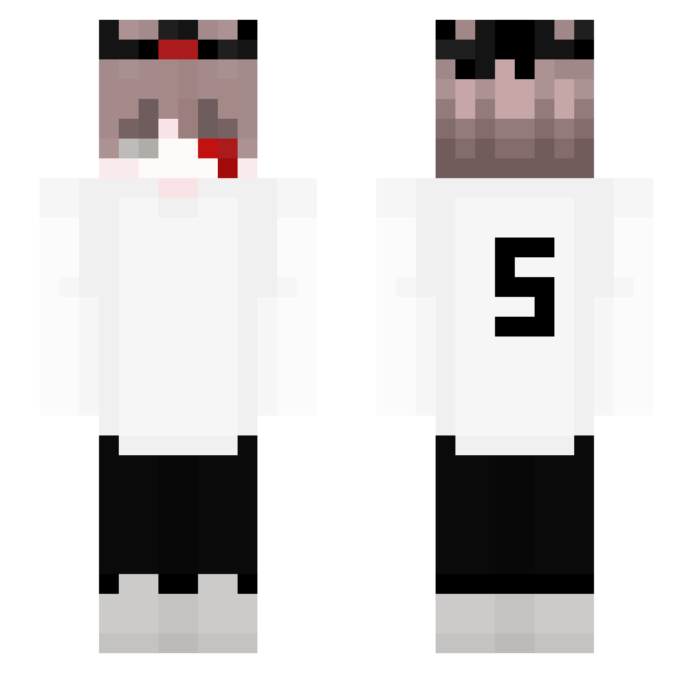 Soulxone Minecraft skin, front and back view