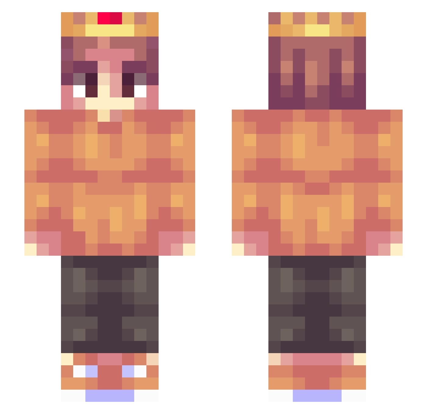 ryou2003_sub Minecraft skin, front and back view