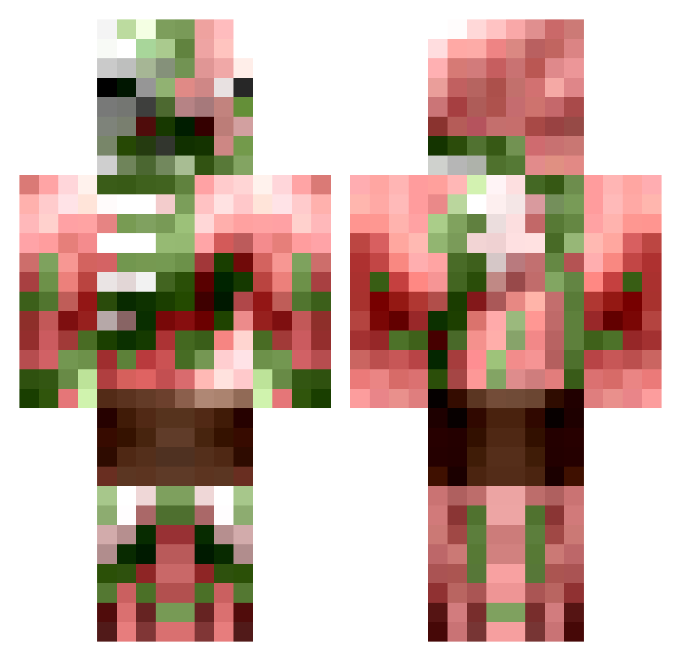 carmella Minecraft skin, front and back view