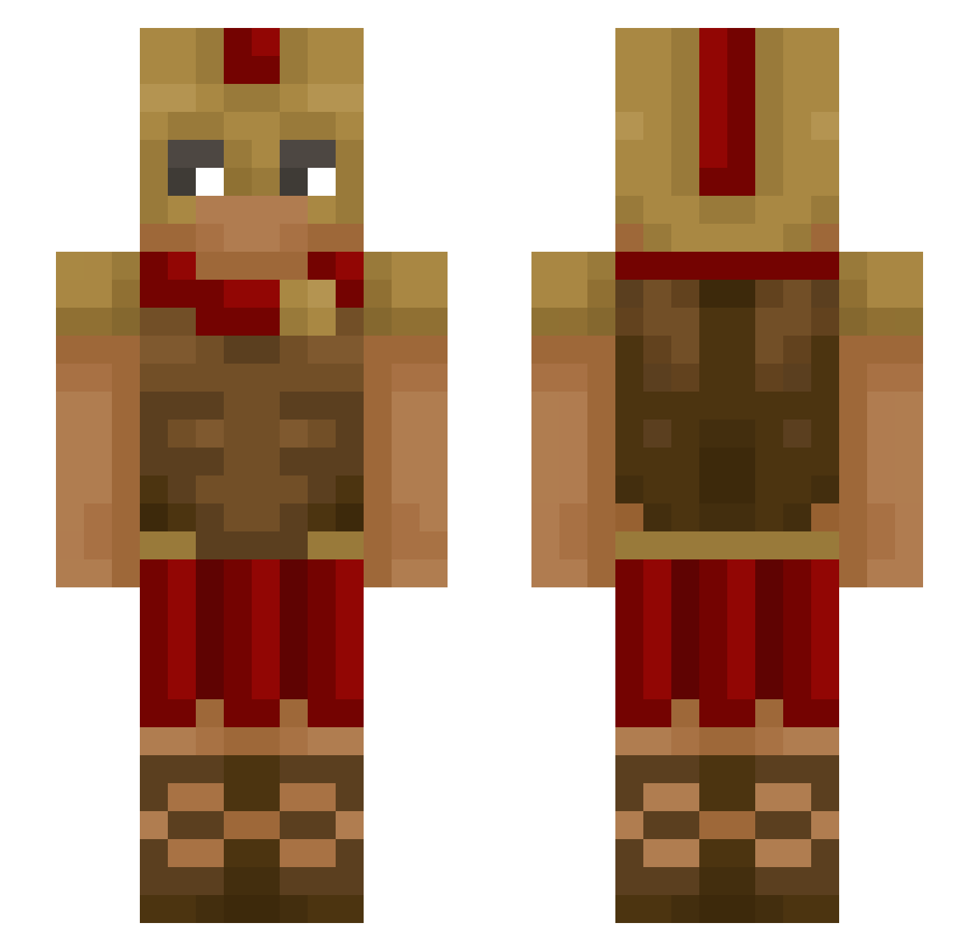 DanCin25 Minecraft skin, front and back view