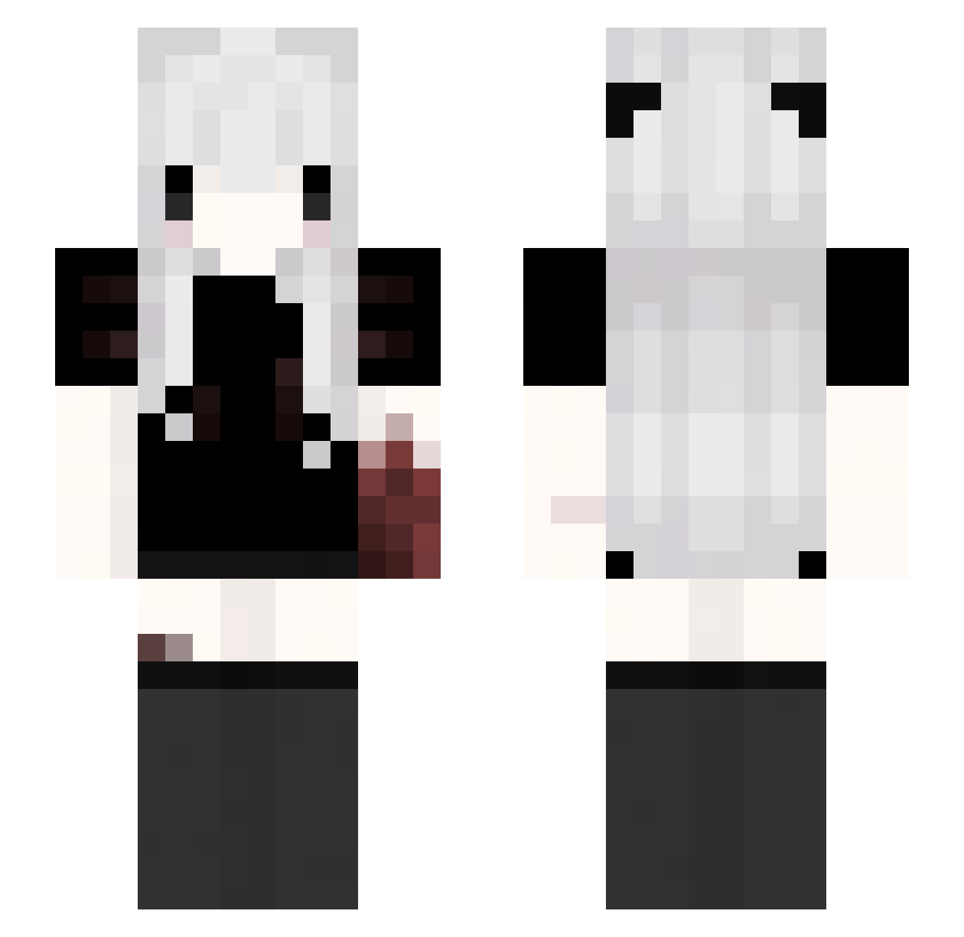 Superfury Minecraft skin, front and back view