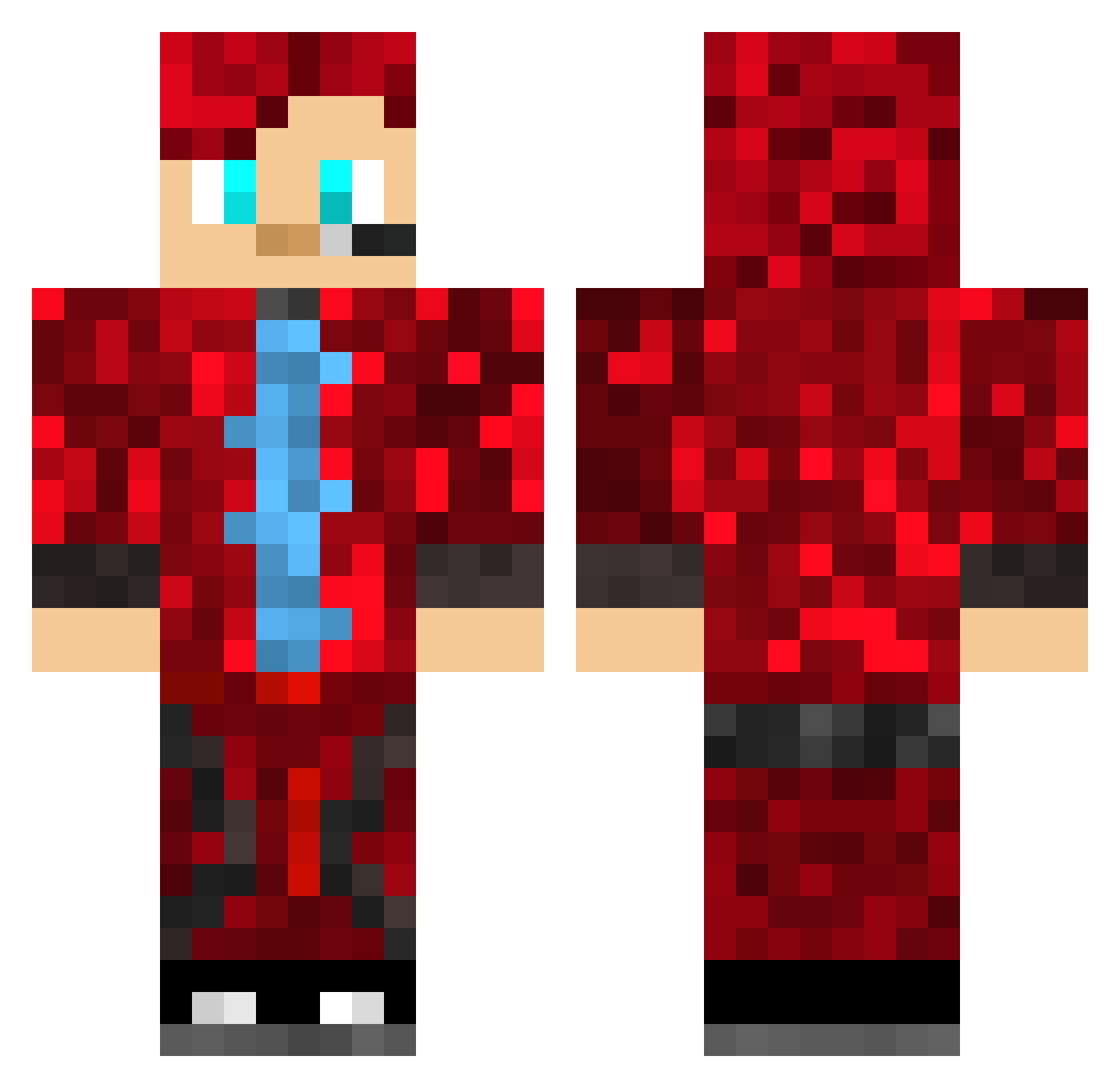 musztardaa Minecraft skin, front and back view
