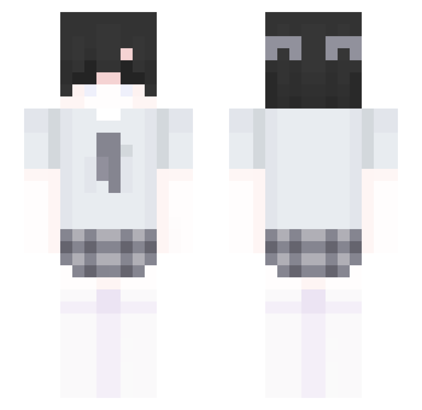 Frostbytee_ Minecraft skin, front and back view