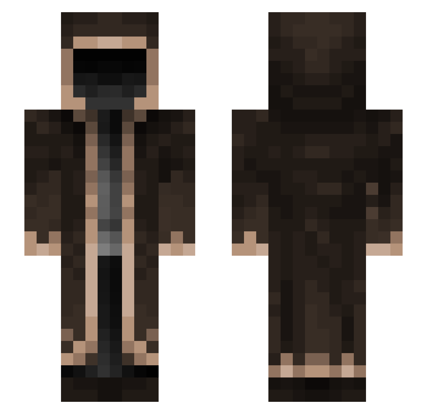 Rrain_Fall Minecraft skin, front and back view