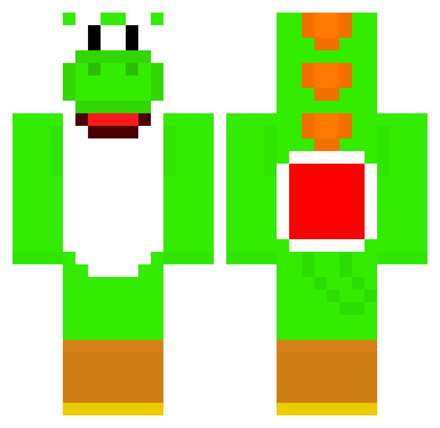 ToBeNachos28 Minecraft skin, front and back view