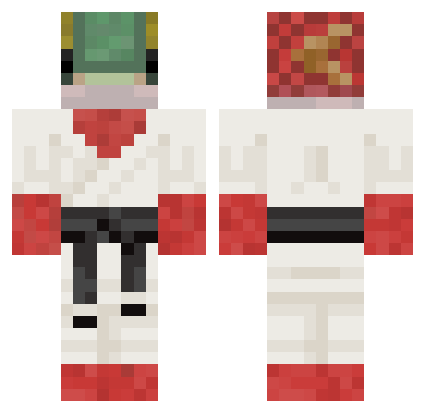 SimukasasLTU Minecraft skin, front and back view