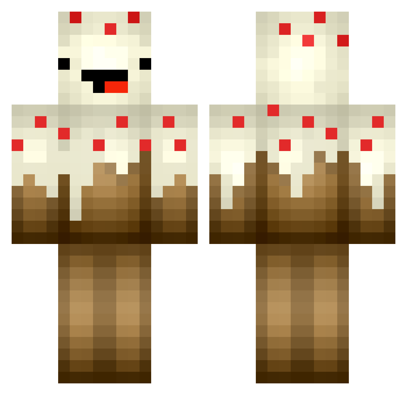 GT8 Minecraft skin, front and back view