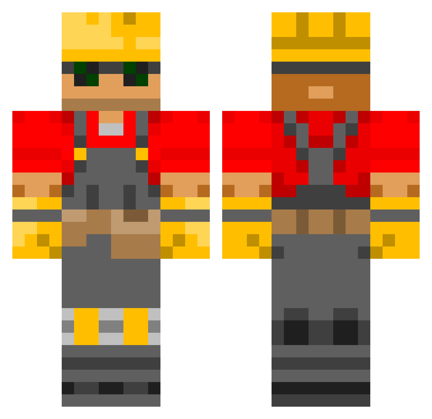 Serp_ Minecraft skin, front and back view