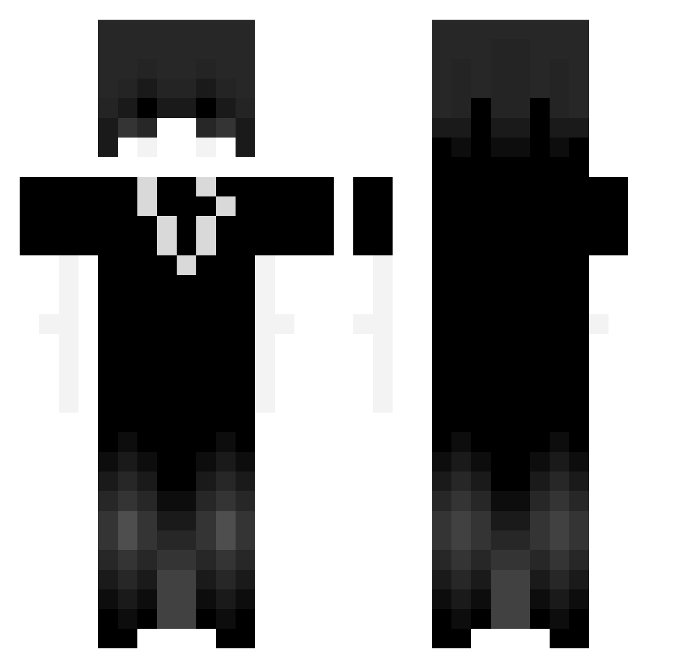 YagamiLK Minecraft skin, front and back view