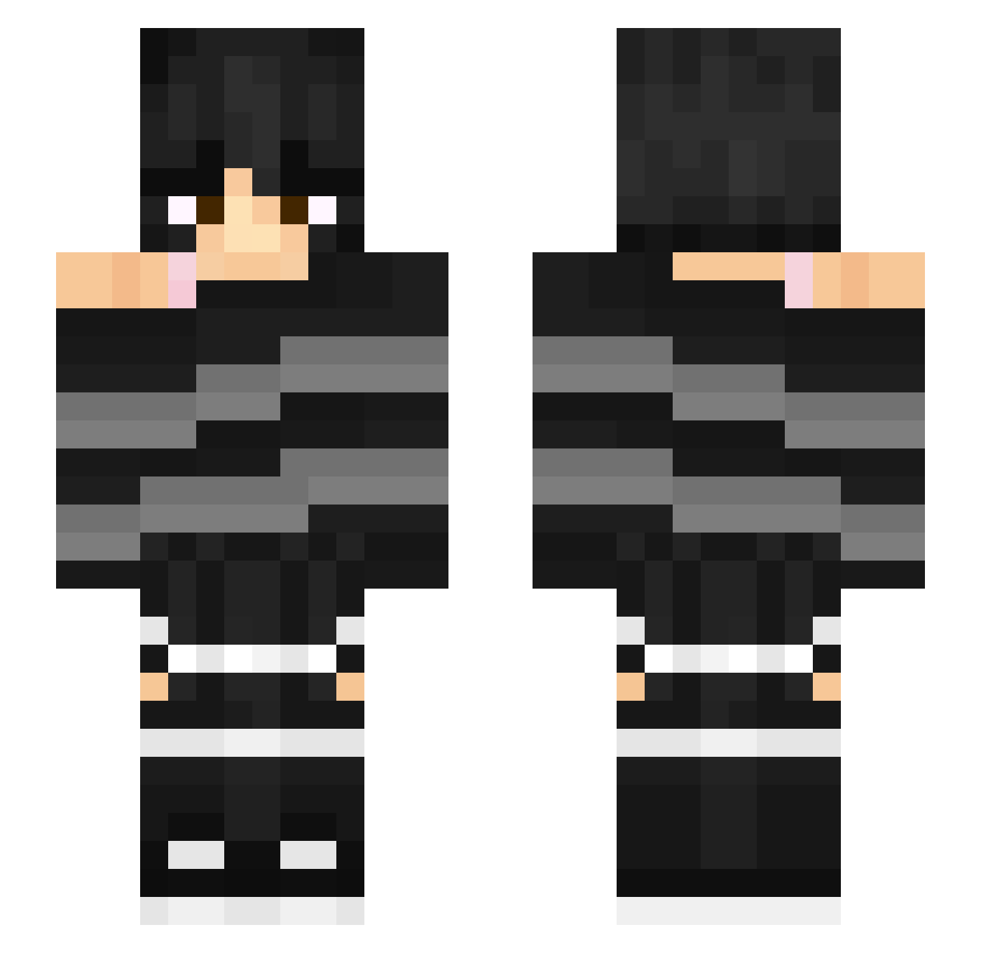 Sexdecillionaire Minecraft skin, front and back view