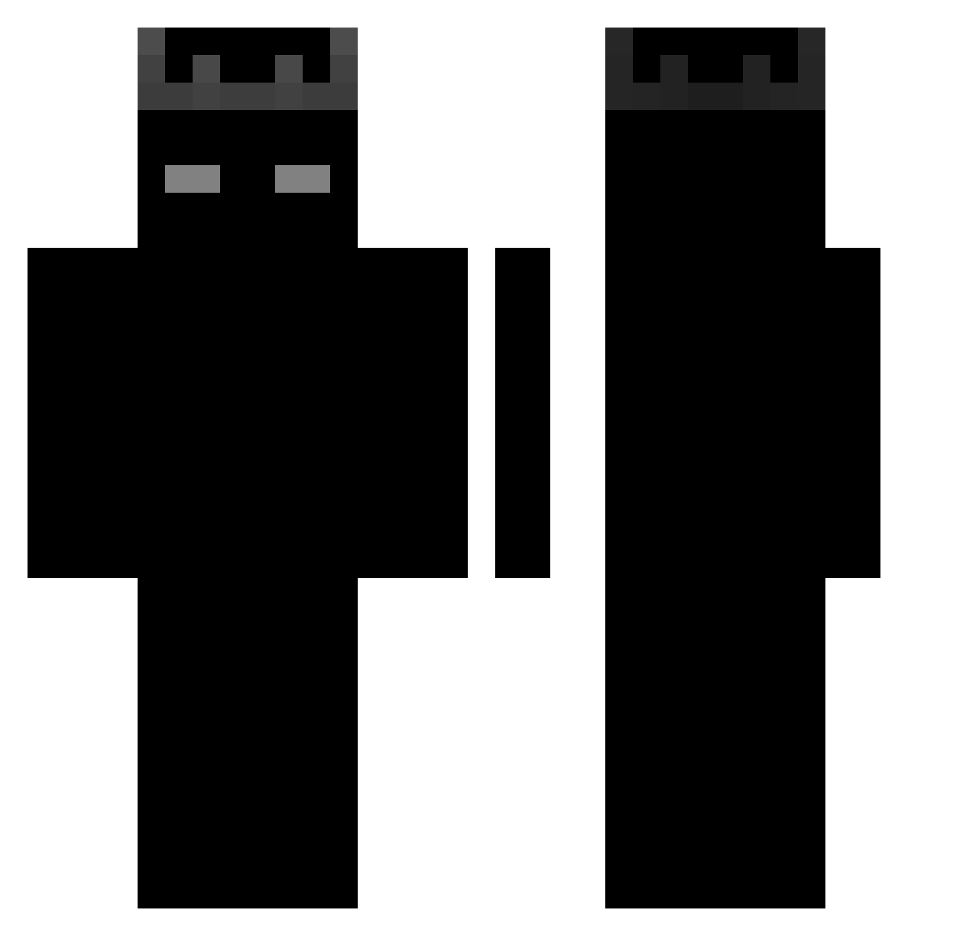 passove Minecraft skin, front and back view