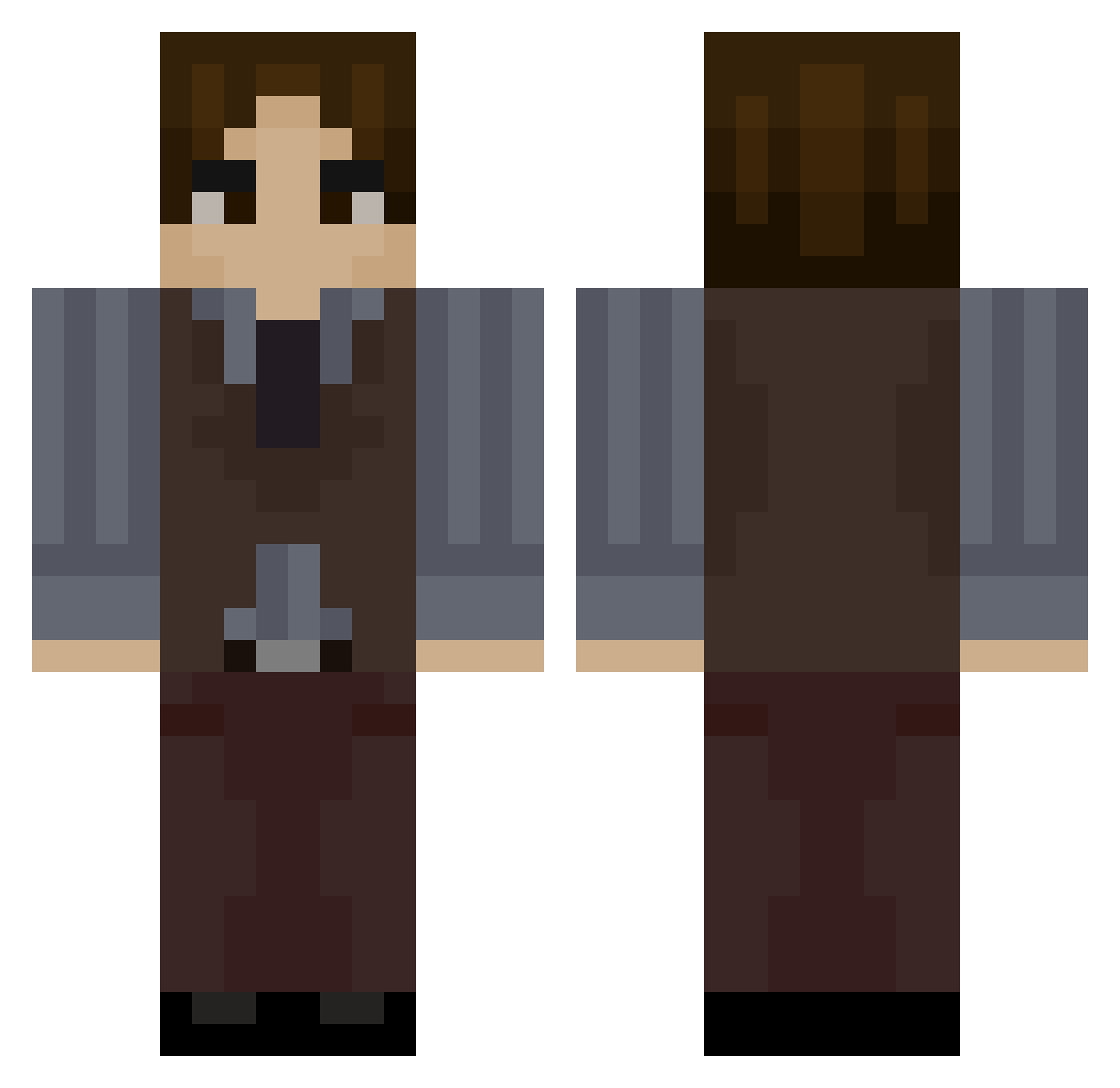 REZDOGG07 Minecraft skin, front and back view