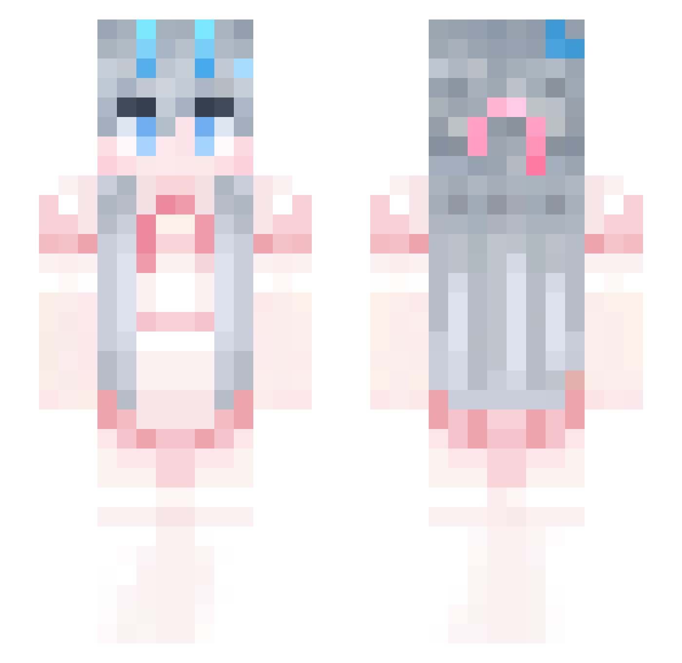 qing_ta Minecraft skin, front and back view