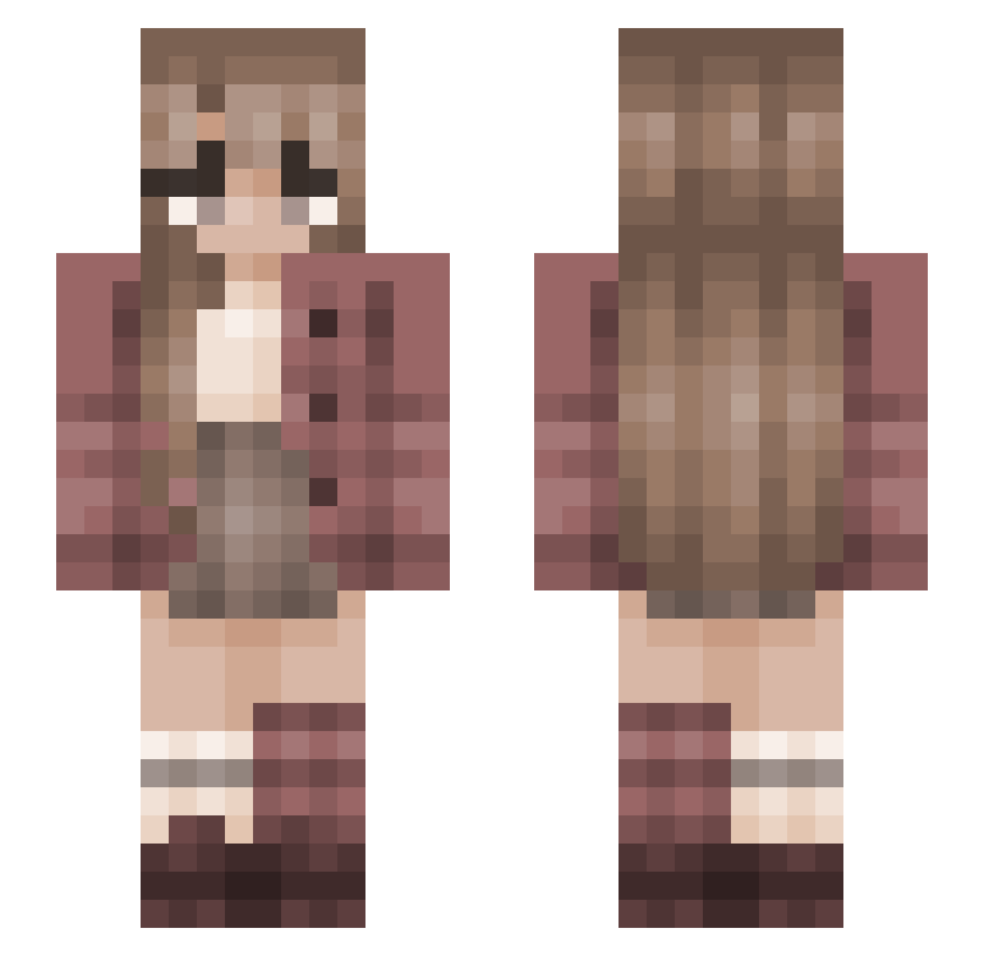 Juliana_22 Minecraft skin, front and back view