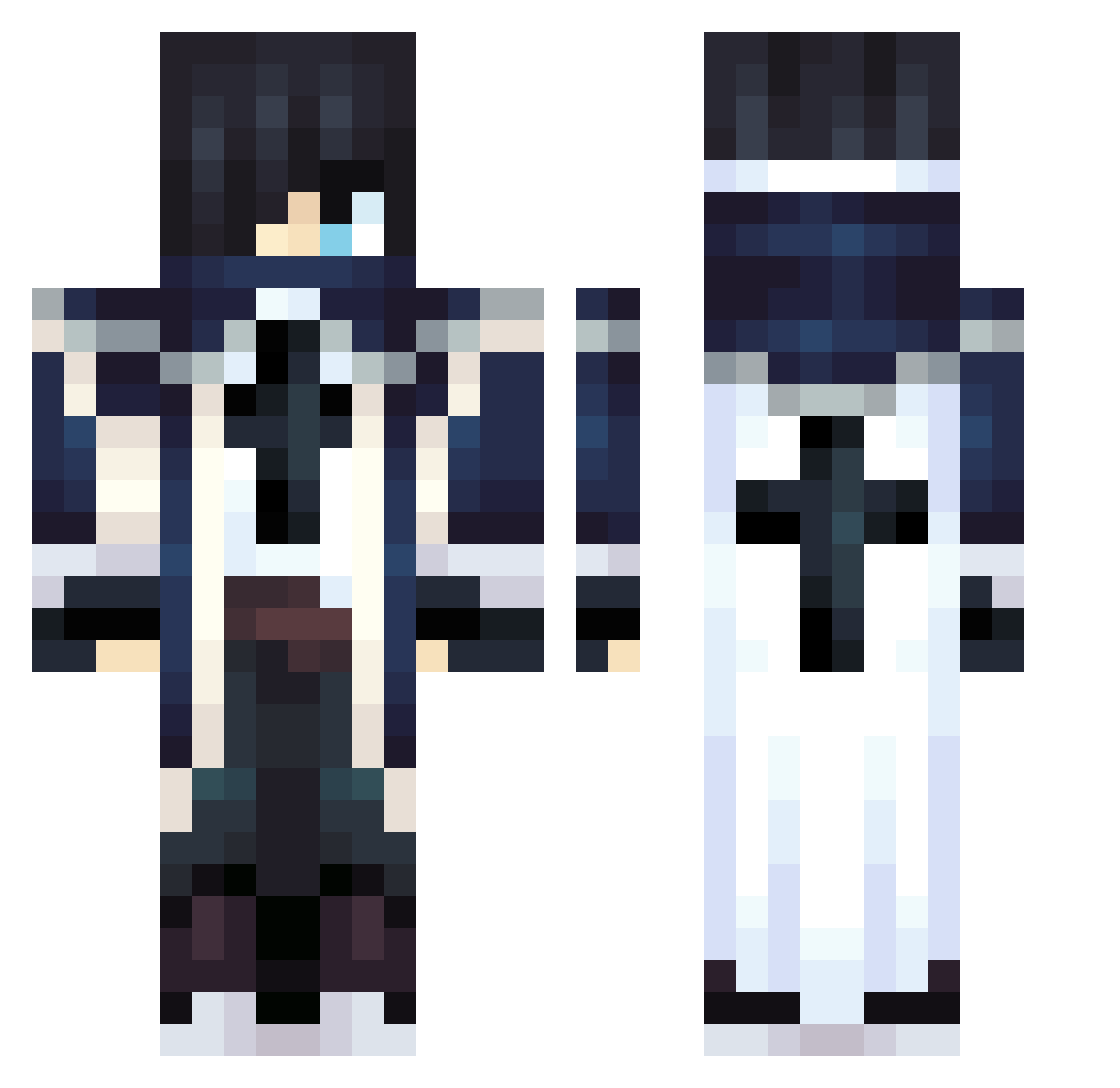 Sal_jx Minecraft skin, front and back view