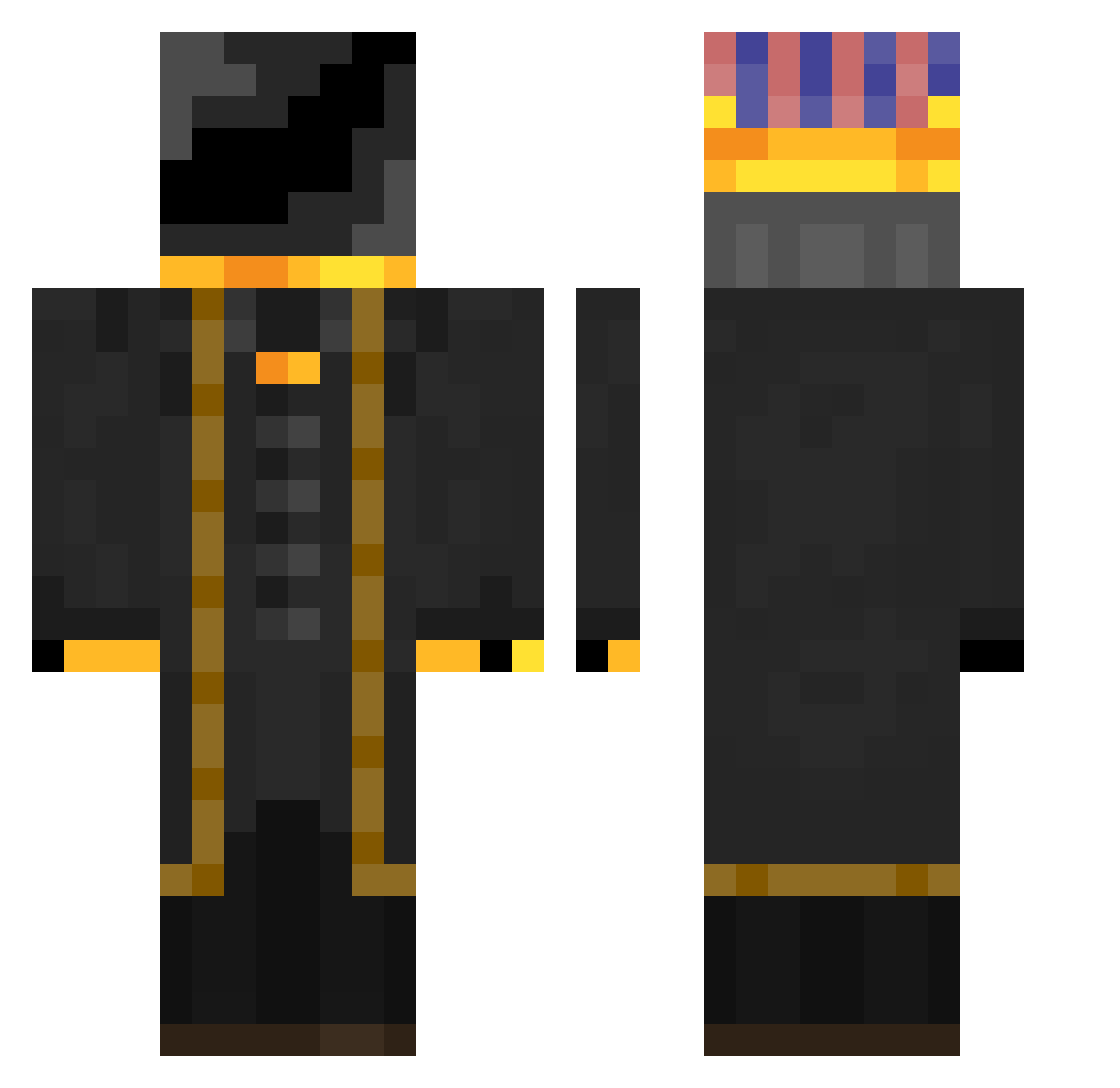 Alain_Akhbare Minecraft skin, front and back view