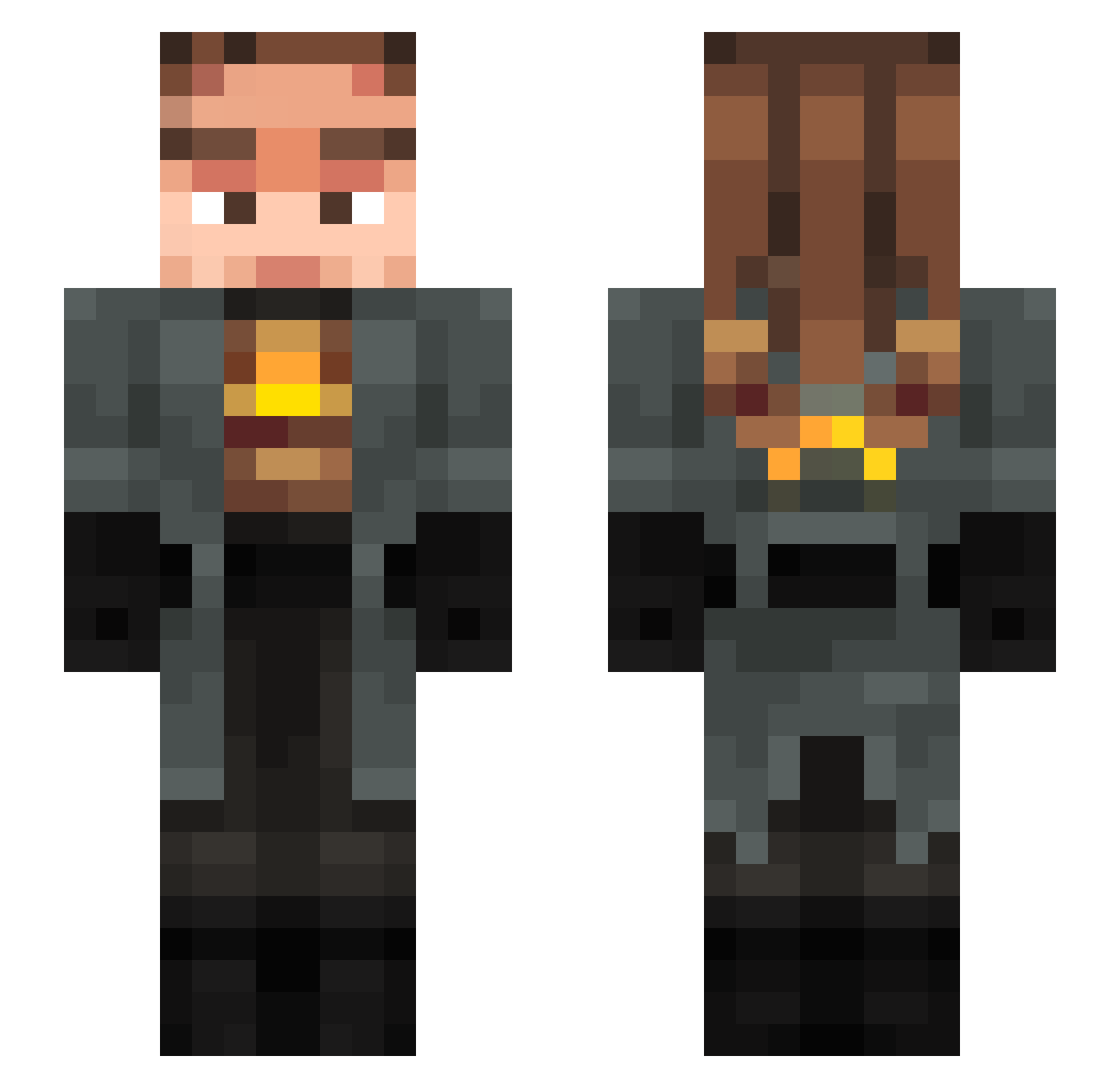 NeMisha_t Minecraft skin, front and back view