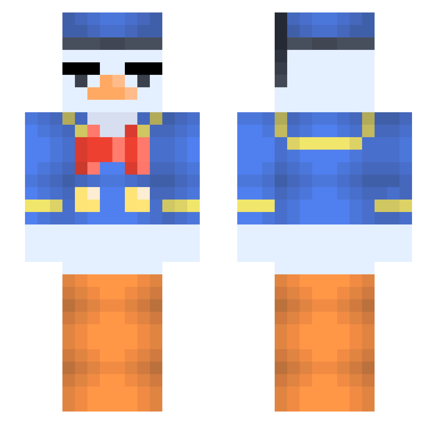 AX1002588 Minecraft skin, front and back view