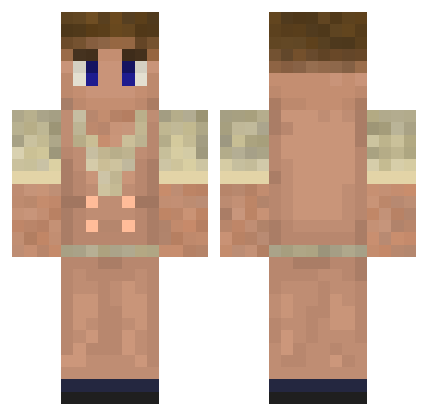M8Sinn Minecraft skin, front and back view