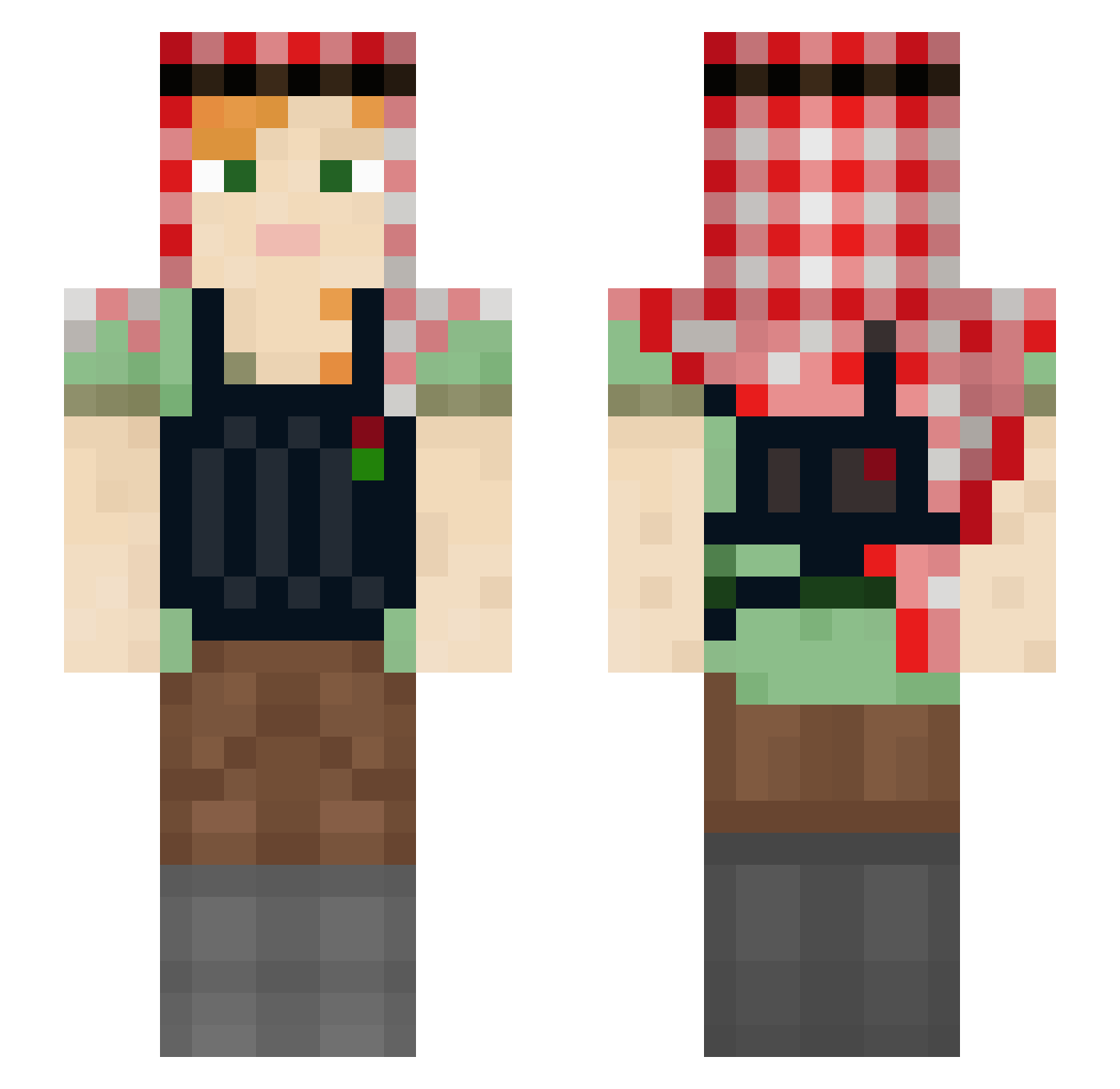 LinkzOG Minecraft skin, front and back view