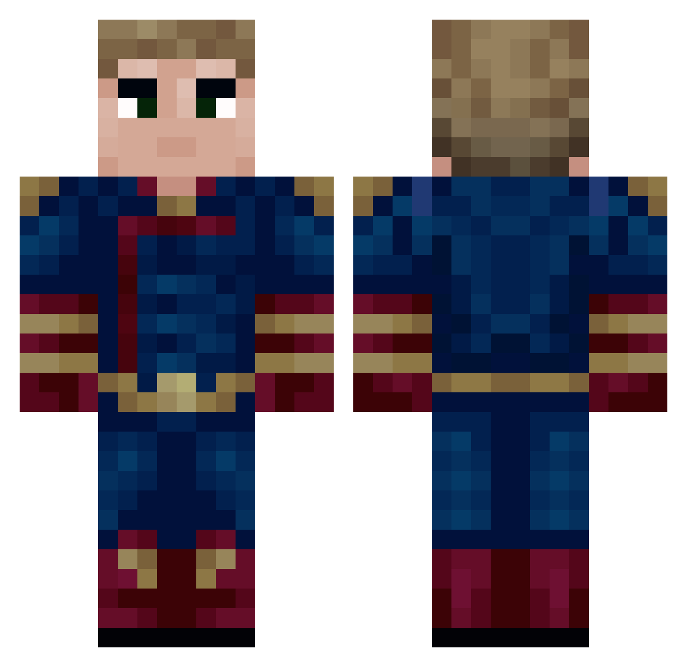 Dinomadden123008 Minecraft skin, front and back view