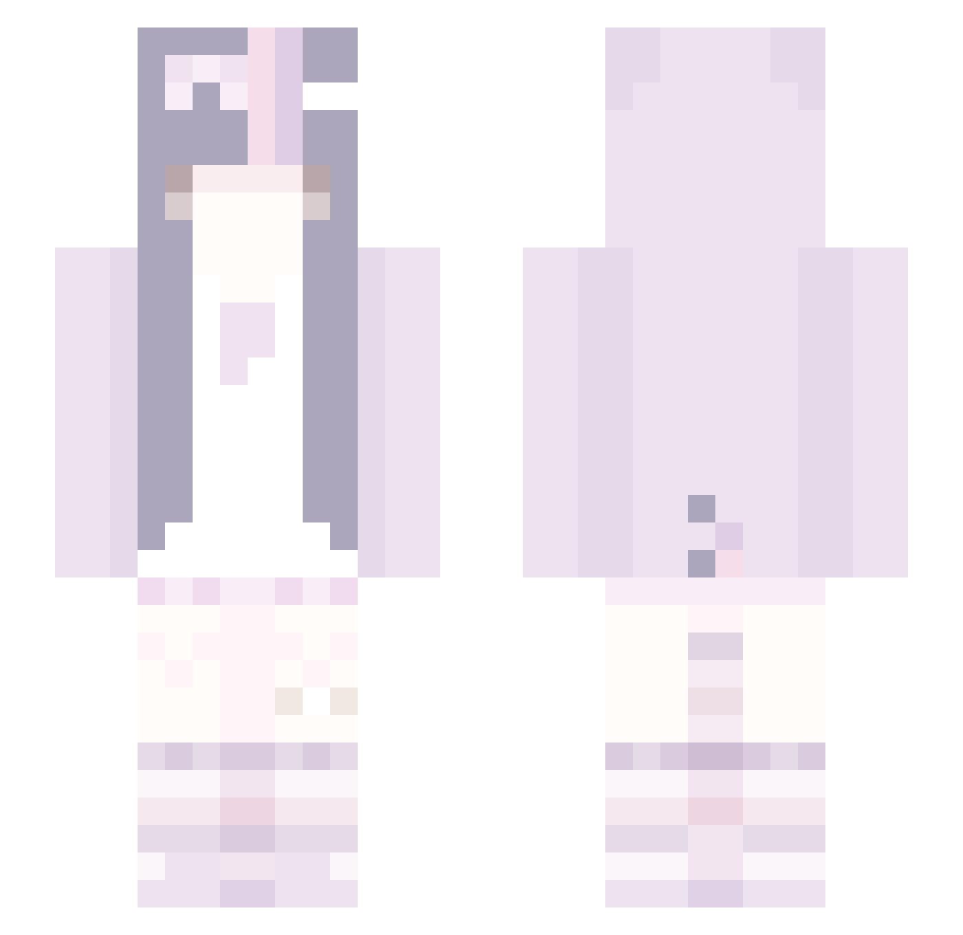 kittyz0mb1eXD Minecraft skin, front and back view