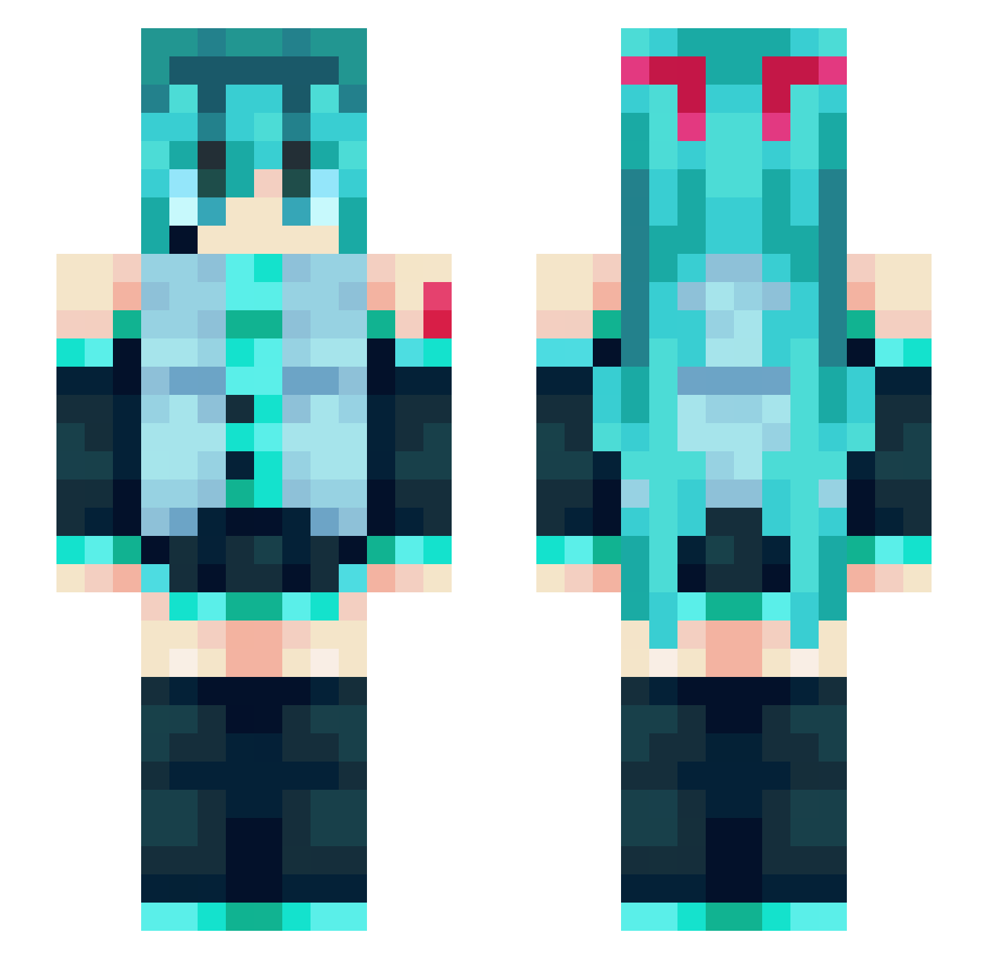 _o_exo_o_ Minecraft skin, front and back view